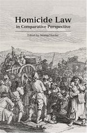 Tapa de Homicide Law in Comparative Perspective (Criminal Law Library)