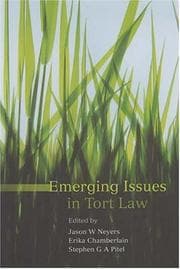 Tapa de Emerging issues in tort law