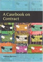 Tapa de A Casebook on Contract