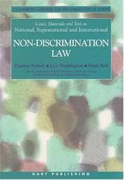 Tapa de Cases, materials and text on national, supranational and international non-discrimination law