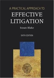 Tapa de A Practical Approach to Effective Litigation (Practical Approach)