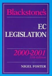 Tapa de Blackstone's EC Legislation (Blackstone's Statute Books)