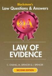 Tapa de Law of Evidence