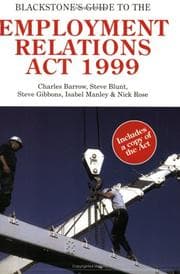 Tapa de Blackstone's Guide to the Employment Relations Act 1999