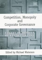 Tapa de Competition, Monopoly and Corporate Governance