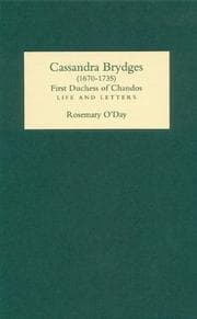 Tapa de Cassandra Brydges (1670-1735), First Duchess of Chandos