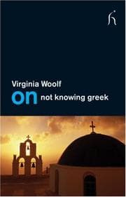 Tapa de On Not Knowing Greek (On)