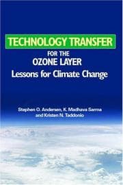 Tapa de Technology transfer for the ozone layer
