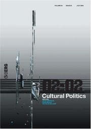 Tapa de Cultural Politics