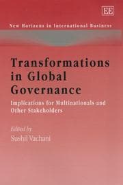 Tapa de Transformations in Global Governance