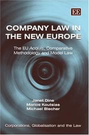 Tapa de Company law in the new Europe