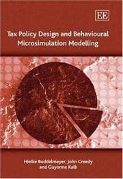 Tapa de Tax policy design and behavioural microsimulation modelling