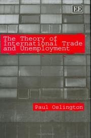 Tapa de The Theory of International Trade and Unemployment