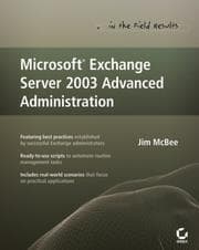 Tapa de Microsoft Exchange Server 2003 Advanced Administration