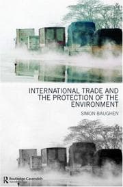 Tapa de International Trade and Protection of the Environment