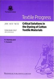 Tapa de Critical solutions in the dying of cotton textile Materials