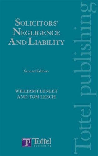 Tapa de Solicitors' negligence and liability