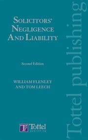 Tapa de Solicitors' negligence and liability
