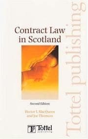 Tapa de Contract law in Scotland