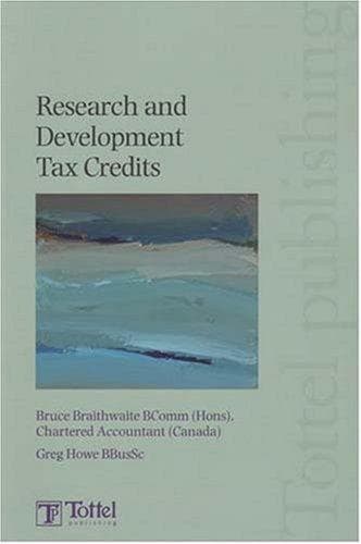 Tapa de Research and development tax credits