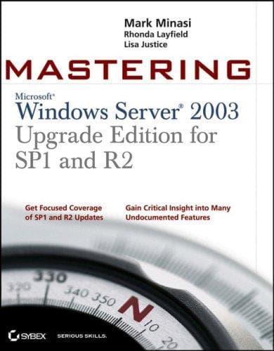 Tapa de Mastering Windows Server 2003, Upgrade Edition for SP1 and R2