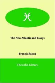 Tapa de The New Atlantis and Essays