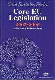 Tapa de Core Eu Legislation 2005-06 (Core Statutes)