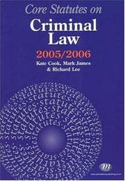 Tapa de Core Statutes on Criminal Law