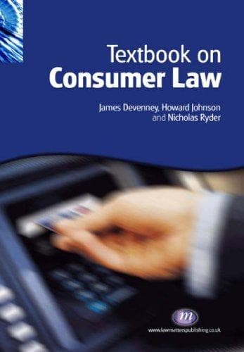 Tapa de Textbook on Consumer Law