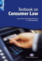 Tapa de Textbook on Consumer Law