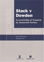 Tapa de Stack V Dowden - Co-Ownership of Property by Unmarried Parties