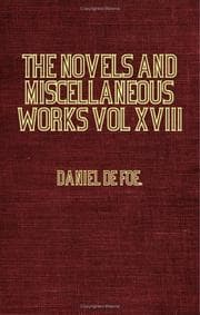 Tapa de The Novels And Miscellaneous Works Of Daniel De Foe - Vol XVIII