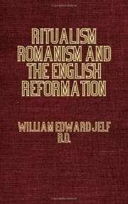 Tapa de Ritualism, Romanism And The English Reformation