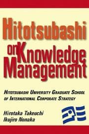 Tapa de Hitotsubashi on knowledge management