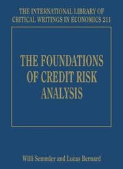 Tapa de The foundations of credit risk analysis