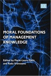 Tapa de Moral foundations of management knowledge