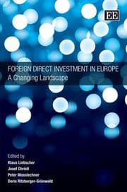 Tapa de FOREIGN DIRECT INVESTMENT IN EUROPE: A CHANGING LANDSCAPE; ED. BY KLAUS LIEBSCHER