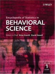 Tapa de Encyclopedia of statistics in behavioral science