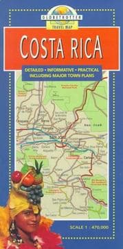 Tapa de Costa Rica Travel Map