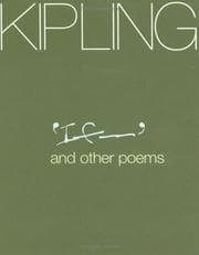 Tapa de 'If-' and other poems
