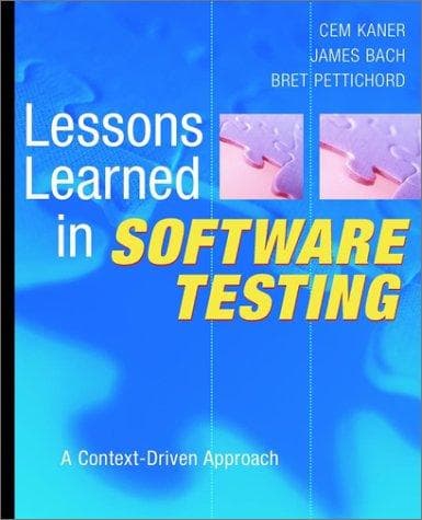 Tapa de Lessons Learned in Software Testing
