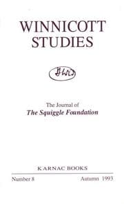Tapa de Winnicott Studies (The Journal of the Squiggle Foundation) No. 8 (The Journal of the Squiggle Foundation)