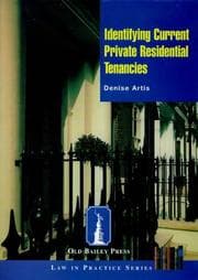 Tapa de Identifying Current Private Residential Tenancies Law in Practice
