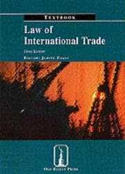 Tapa de Law of International Trade Textbook