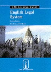 Tapa de English Legal System (150 Leading Cases)