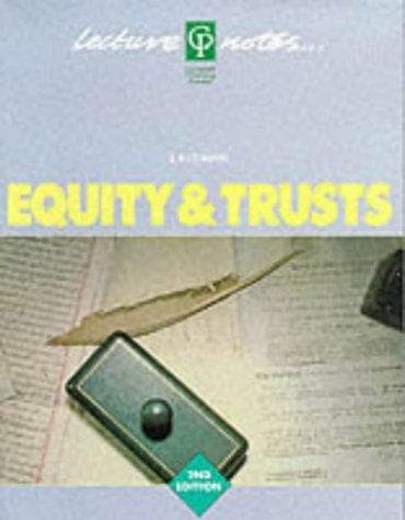 Tapa de Lecture Notes on Equity & Trusts
