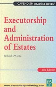 Tapa de Executorship and administration of estates