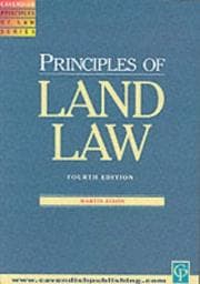 Tapa de Principles of Land Law (Principles of Law)