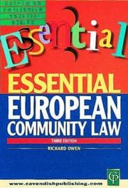 Tapa de Essential European Community law