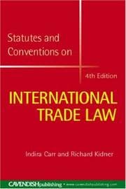 Tapa de Statutes and Conventions on International Trade